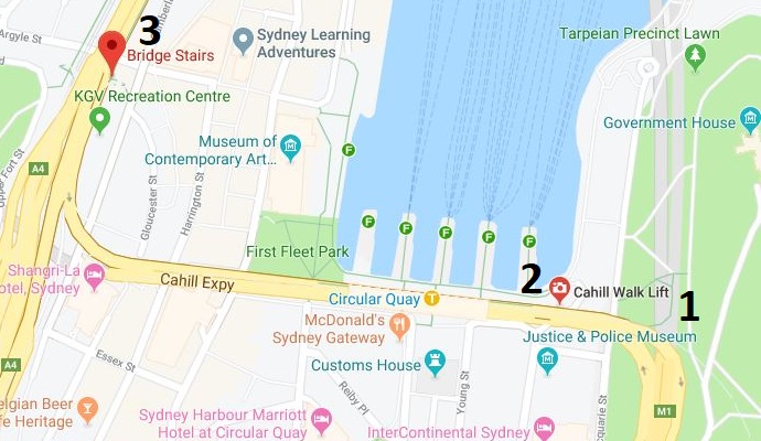 Map of the Cahill Walk