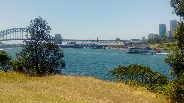 Sydney Harbour views from Goat Island