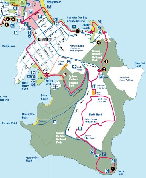 Manly Scenic Walkway map of section 2