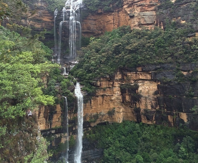 Wentworth Falls dropping into Jamison Valley