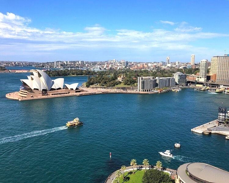 Circular Quay views from the Pylon Lookout