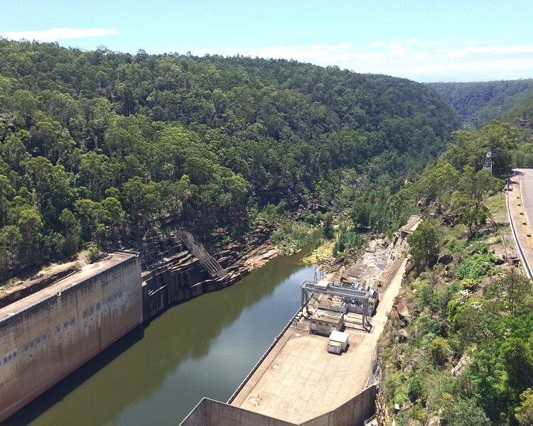 North side of Warragamba Dam