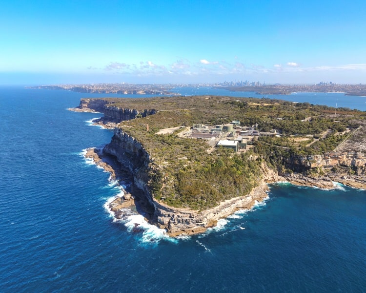 Aerial view of North Head in Manly