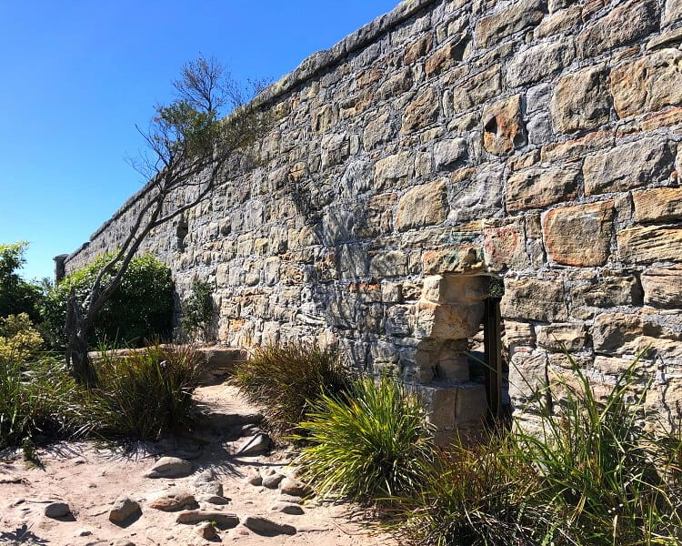 Sandstone wall on North Head