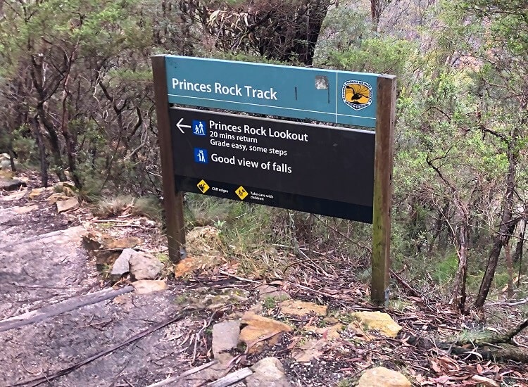 Princes Rock Track signpost