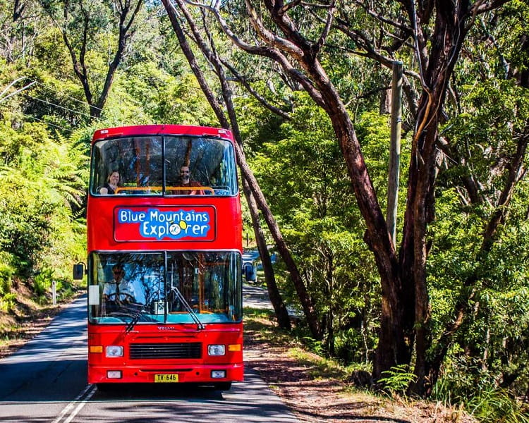 The Hop on hop off Blue Mountains Explorer Bus