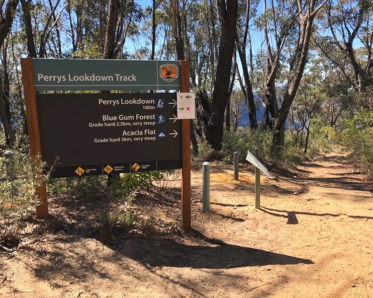 Start of the Perrys Lookdown Track