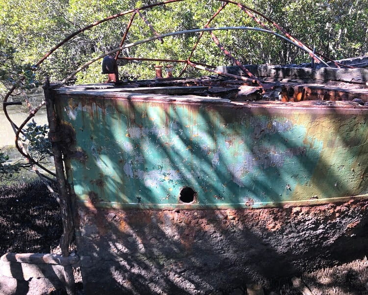 Unknown shipwreck in Homebush Bay