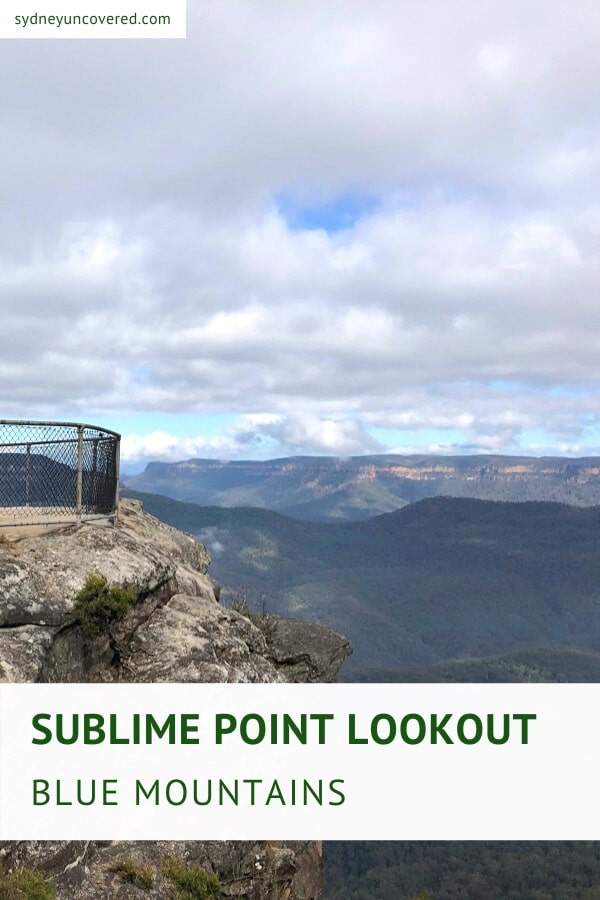 Sublime Point Lookout in the Blue Mountains