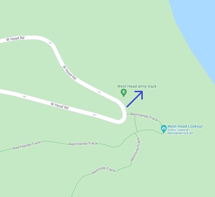 Map of the West Head Army Track