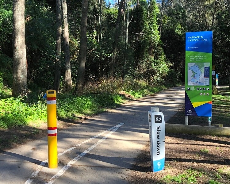 Entrance to Jamieson Park in Narrabeen