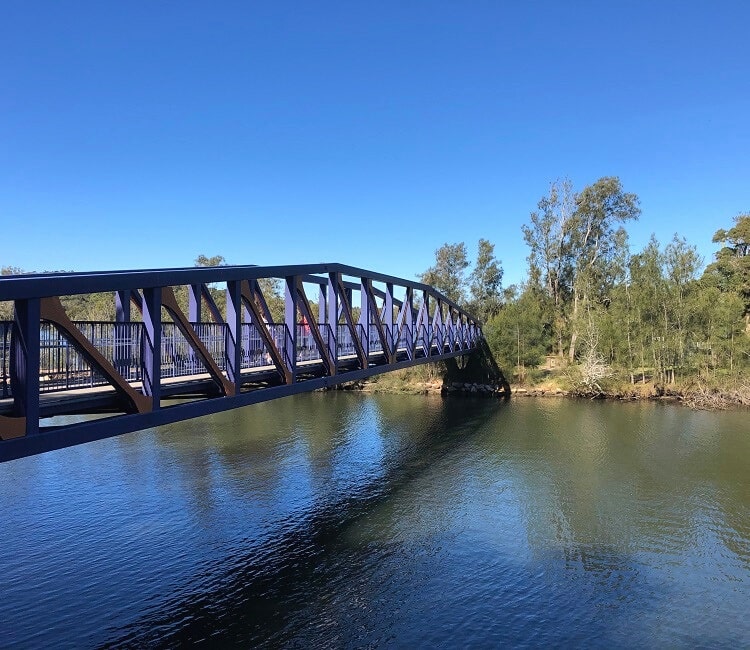 Steel bridge on the Narrabeen Lagoon Trail