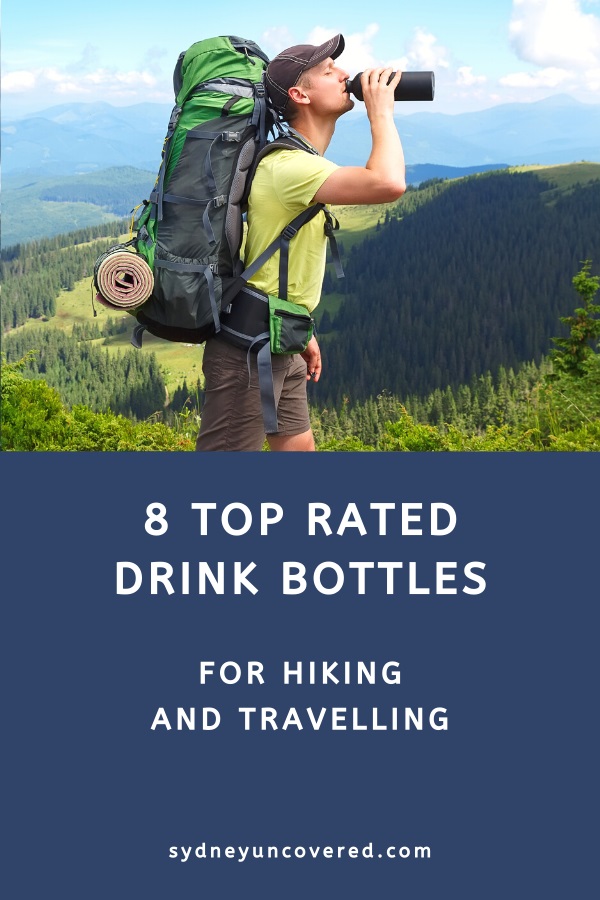Reusable drink bottles for hiking and travelling