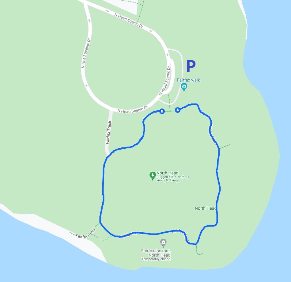 Map and route of the Fairfax Walk