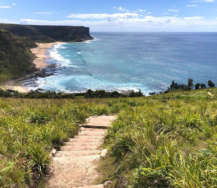 Views over Little Garie Beach and Garie Beach