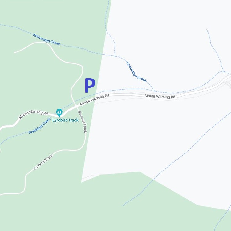 Map of Mount Warning in Wollumbin National Park