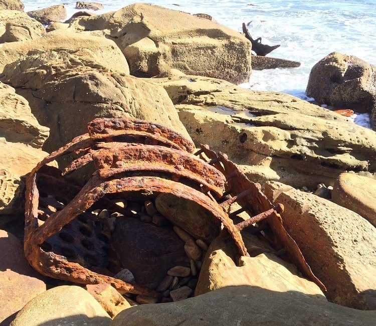 Remains of the S.S. Maitland shipwreck at Bouddi Point