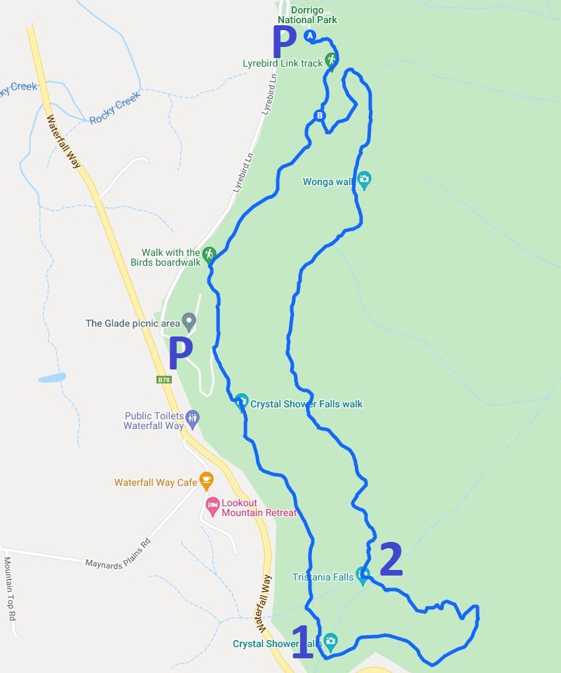 Map of the Wonga Walk