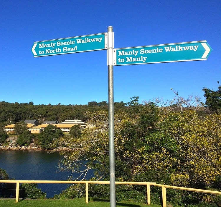 Signage for the Manly Scenic Walkway
