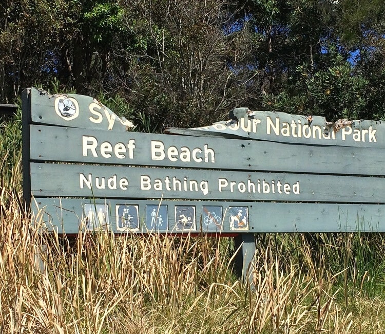 Reef Beach signpost