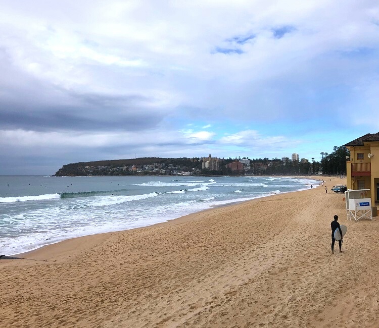 Surfing at Manly Beach