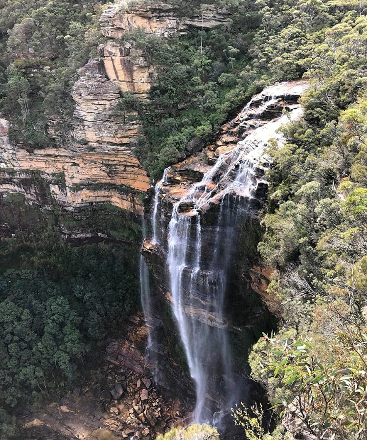 Views of Wentworth Falls from Rocket Point Lookout