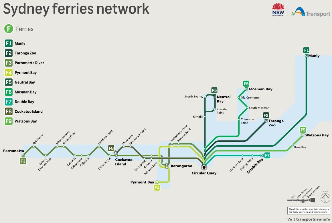 Sydney Ferries network