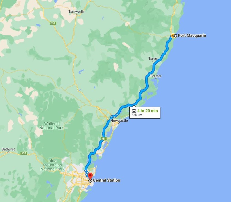 Drive from Sydney to Port Macquarie