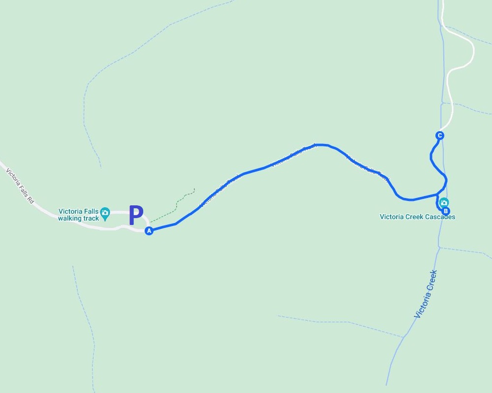 Map of Victoria Falls Walking Track