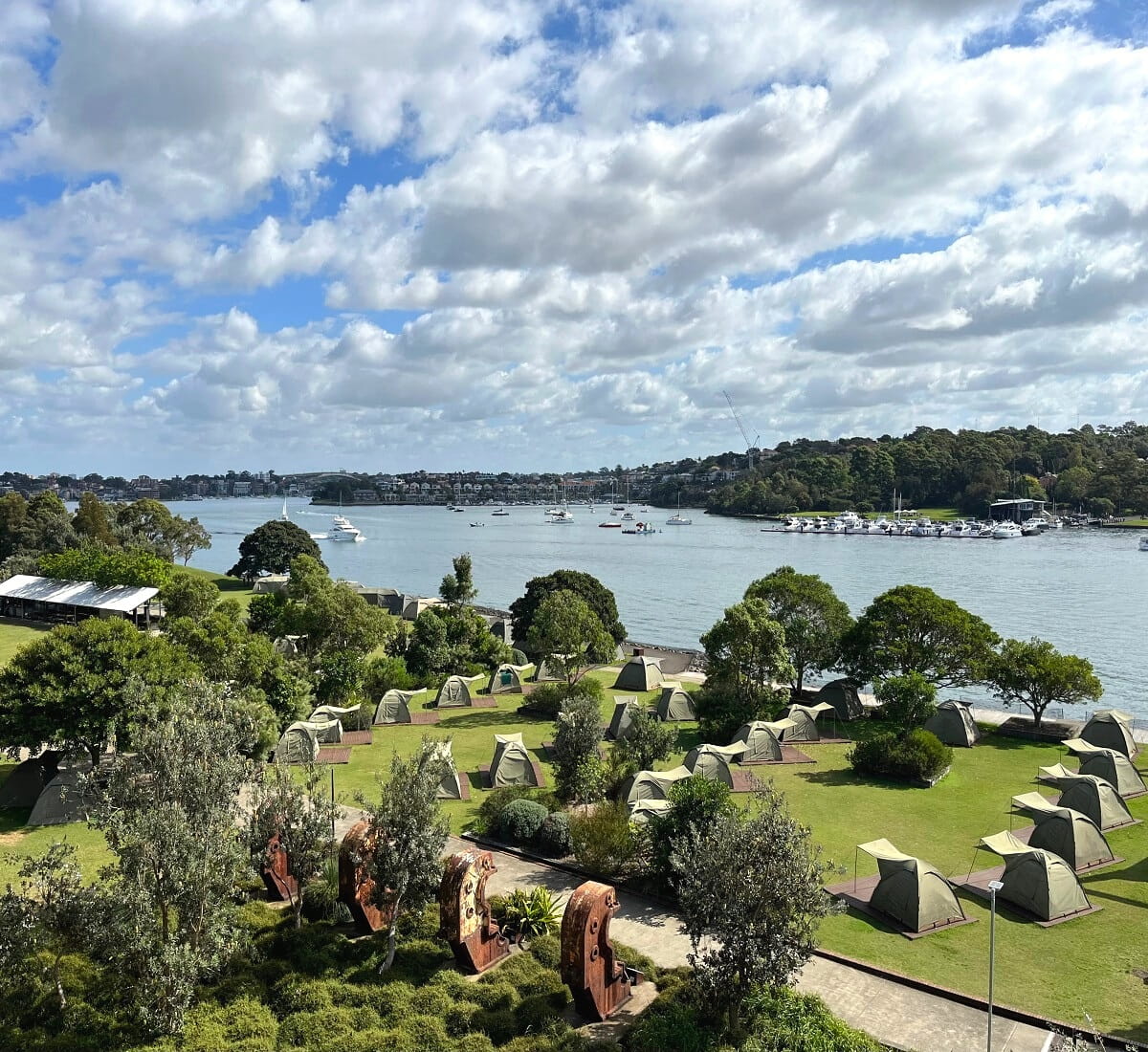 Camping on Cockatoo Island