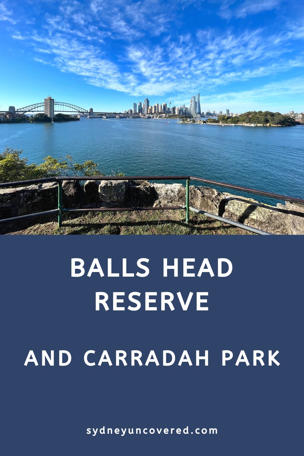 Balls Head Reserve and Carradah Park in Waverton