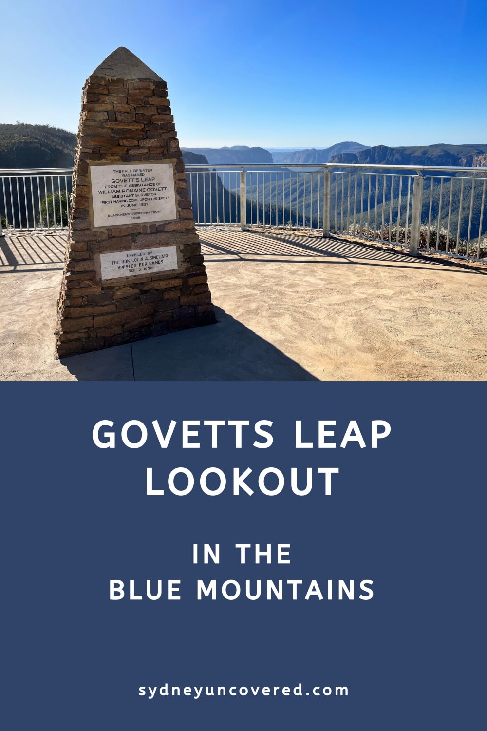 Govetts Leap Lookout in the Blue Mountains