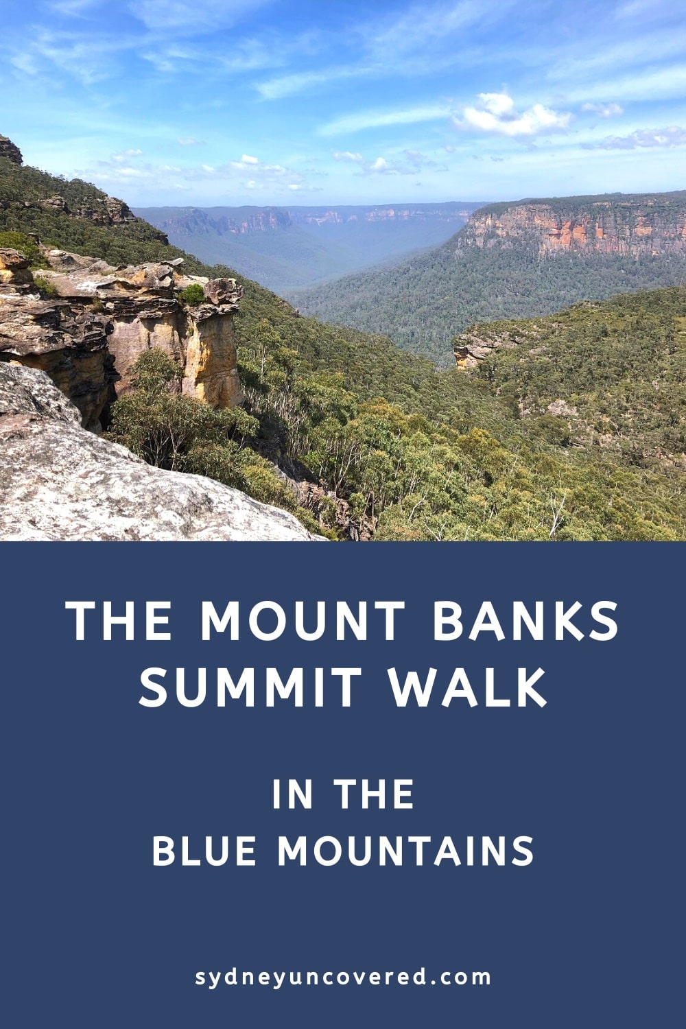 Mount Banks summit walking track in the Blue Mountains