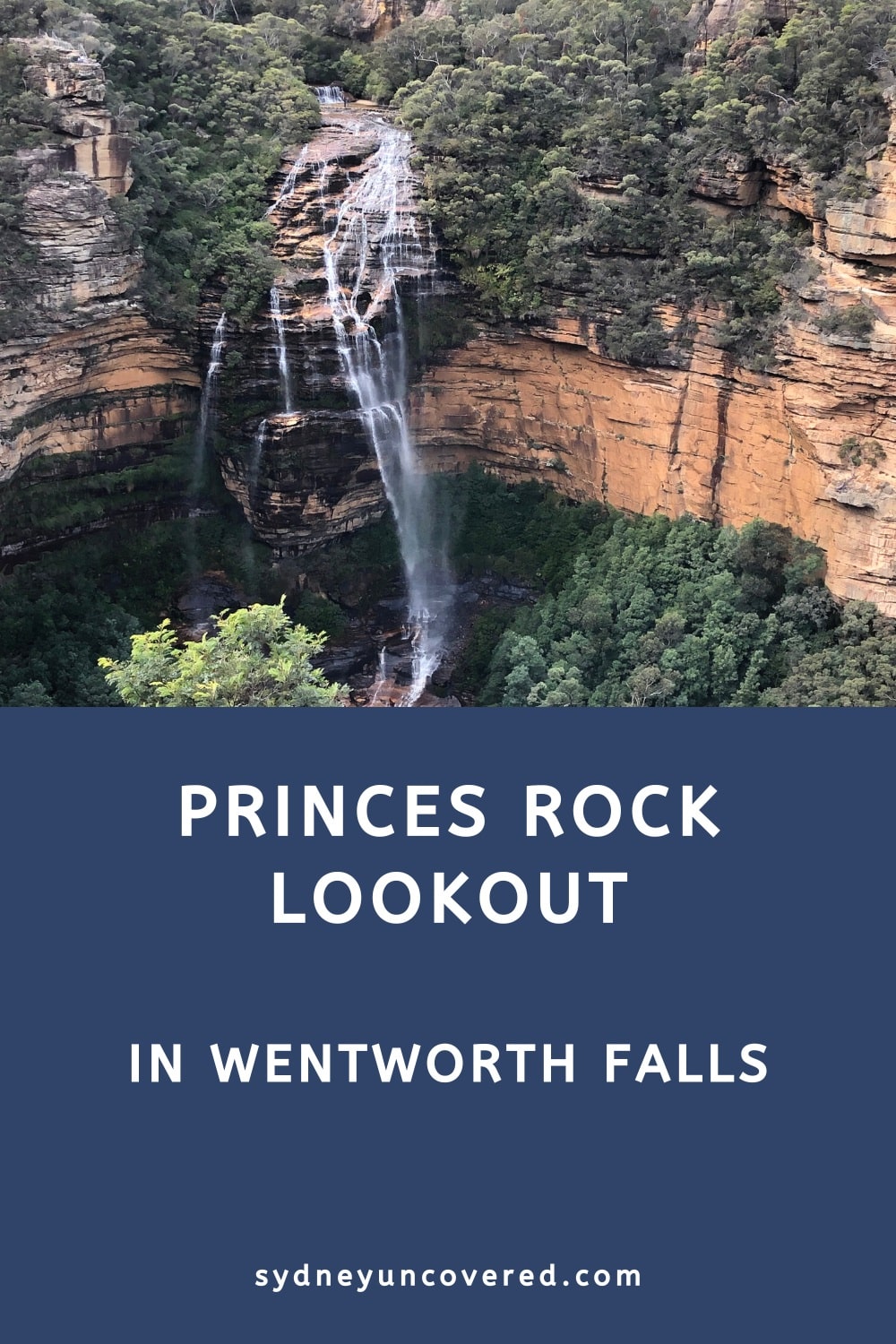 Princes Rock walking track and lookout point in Wentworth Falls