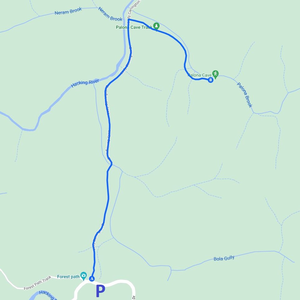 Map of Palona Cave Track