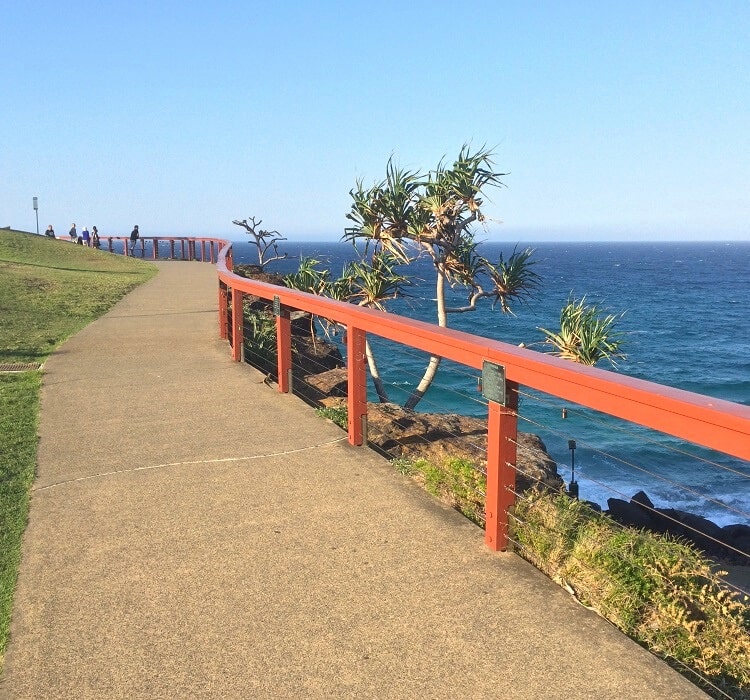 Coastal walking path in Point Danger