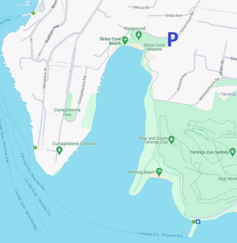 Map of Sirius Cove Reserve