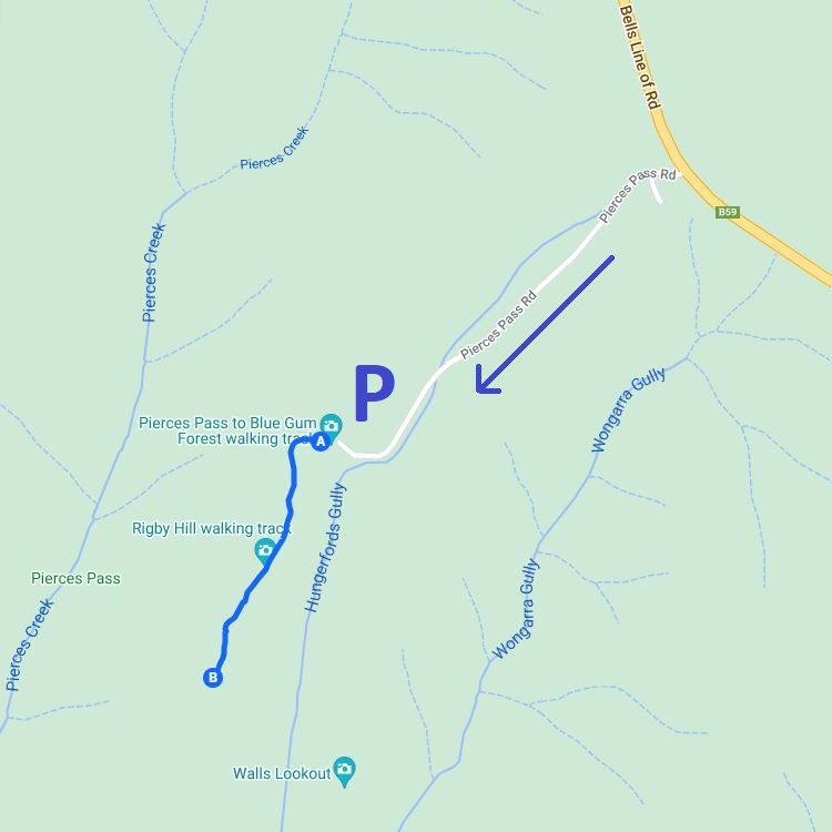 Map of the Rigby Hill Walking Track