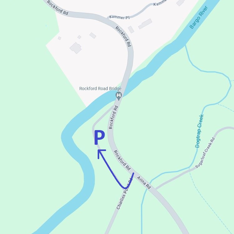 Map of parking area at Mermaids Pool