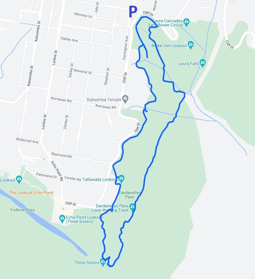 Map of Dardanelles Pass Circuit Walk