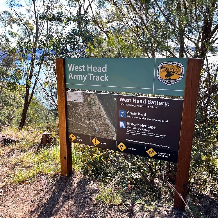 Start of the West Head Army Track