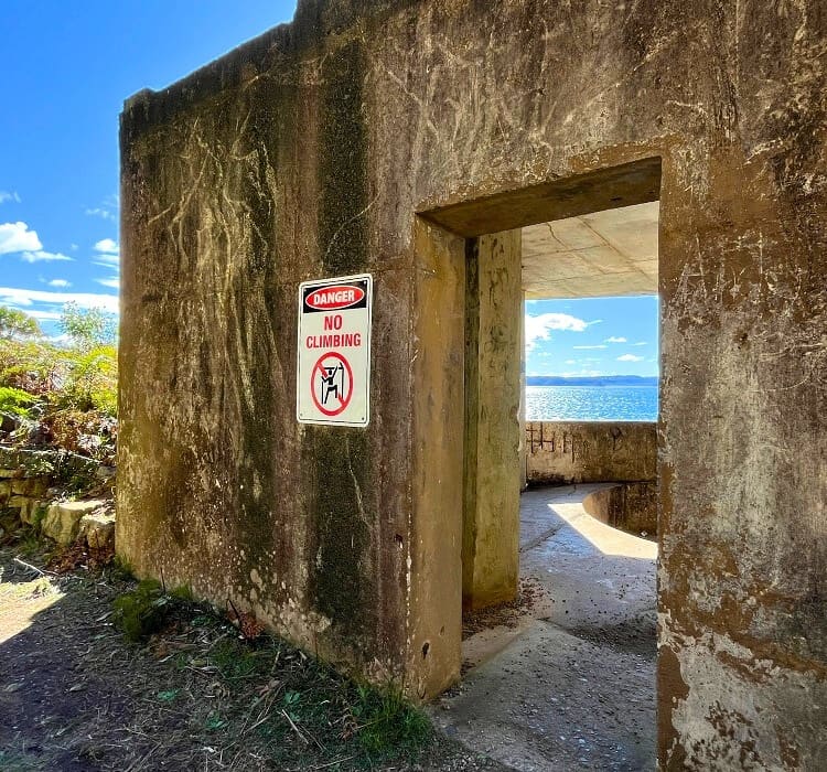 Gun emplacement at the battery