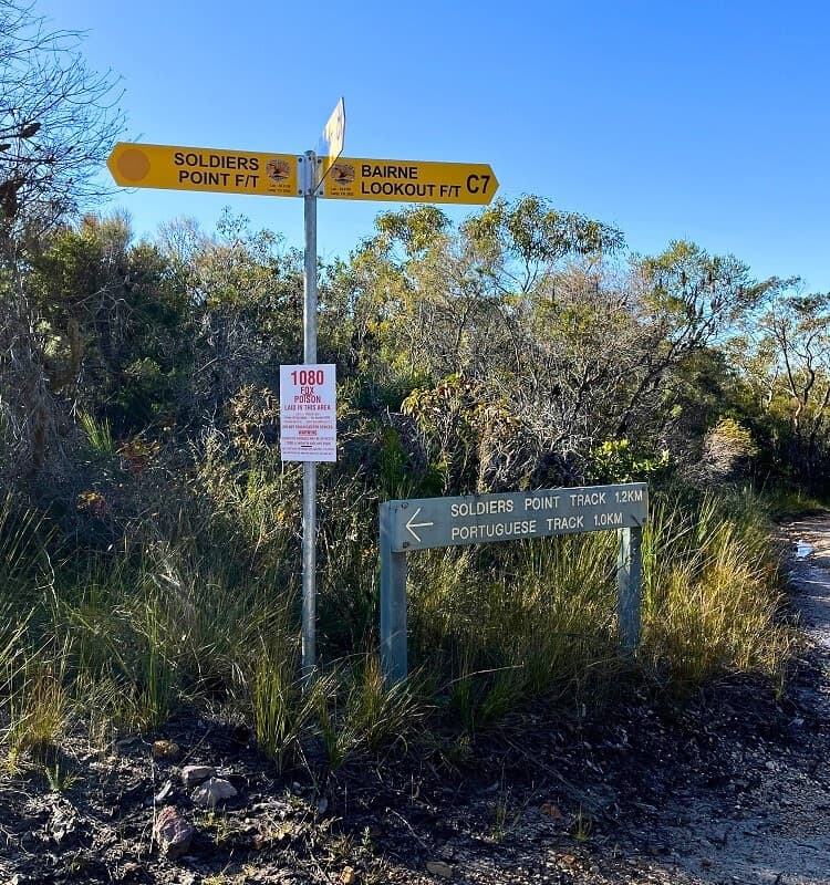 Soldiers Point and Bairne Lookout junction