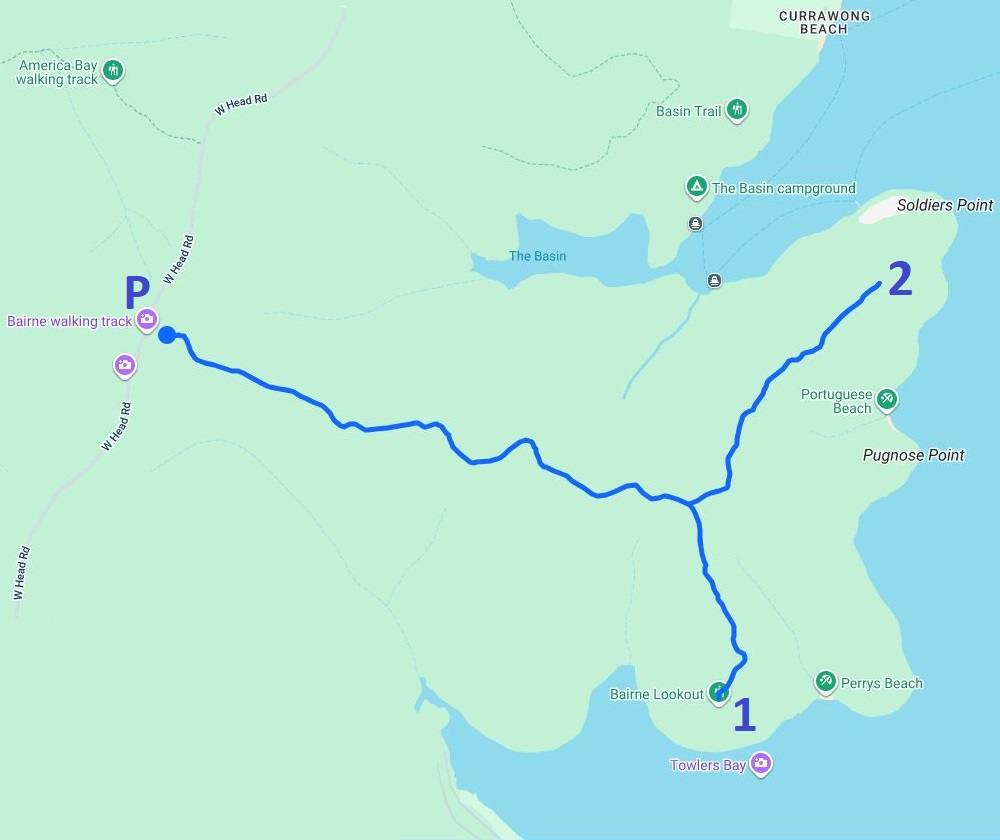 Map of Bairne Track