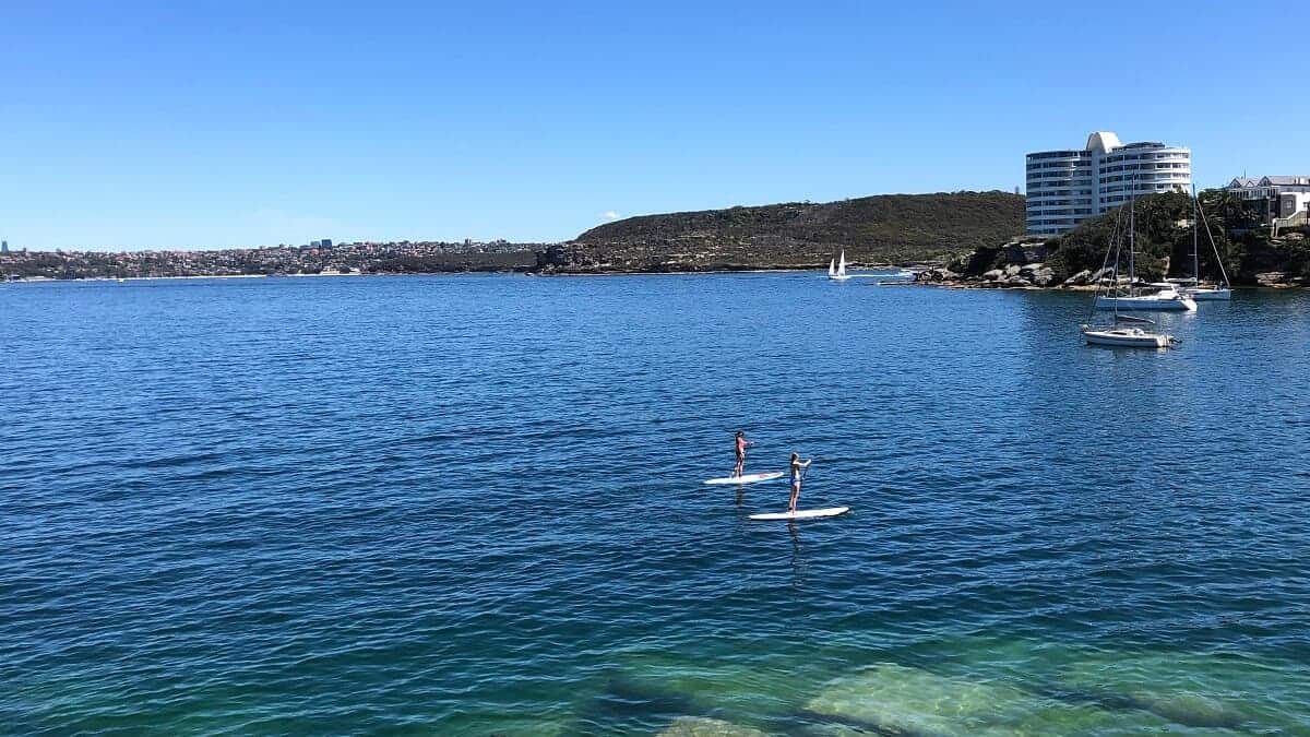 Stand-up paddleboarding in Sydney