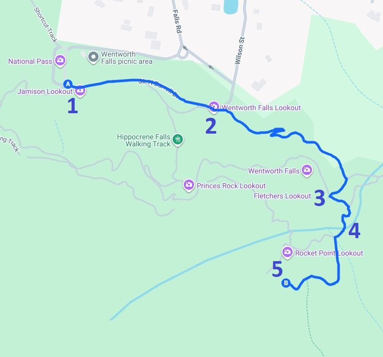 Map of Rocket Point Lookout Walk