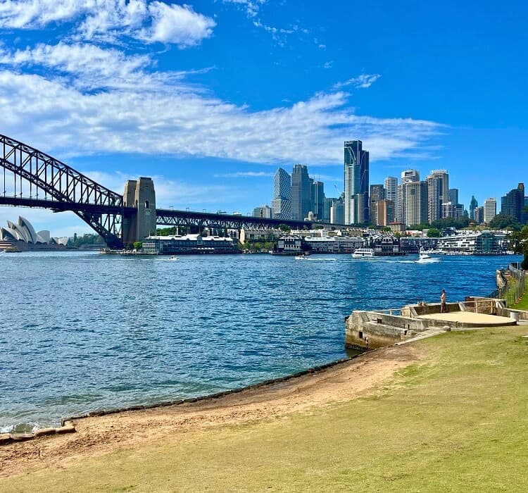 Sydney Harbour views from Blues Point Reserve